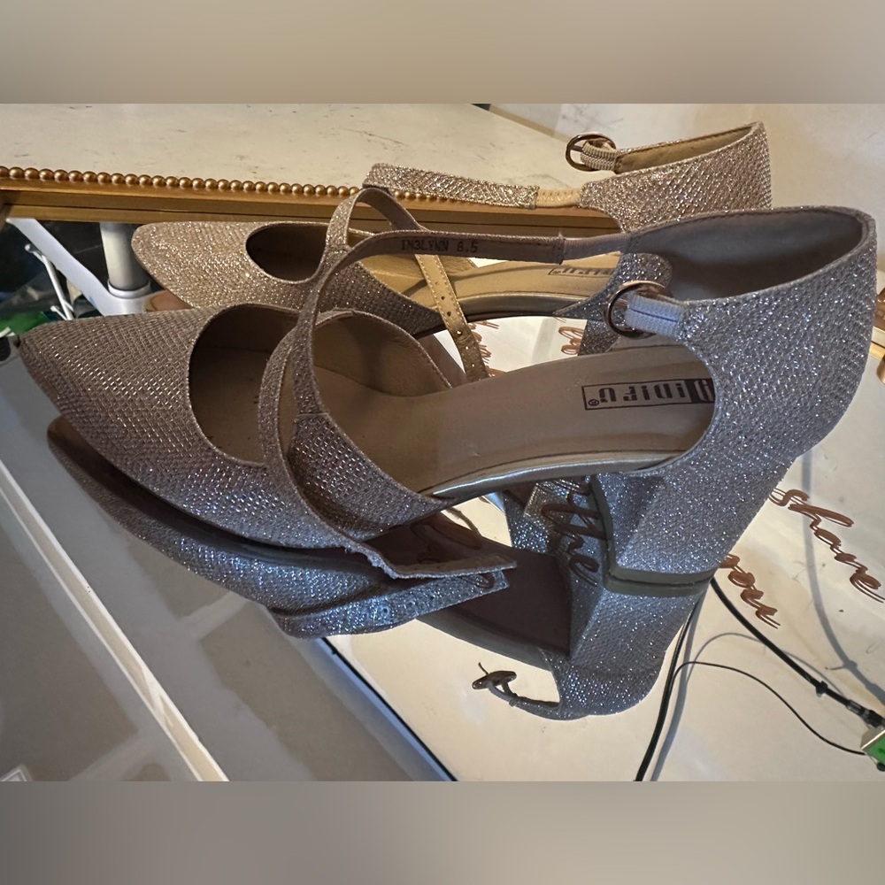 Glittery Silver Women Shoes